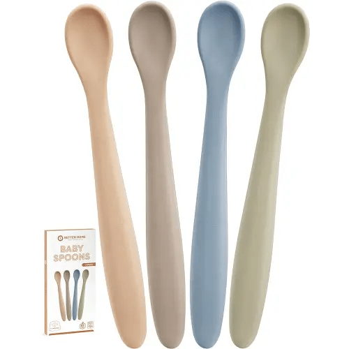 Silicone Baby Spoons | Color Soft Matte