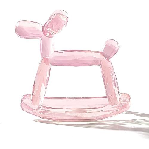 Crystal Jelly Baby Teether – Jellydog Teething Relief Toy for Infants 3-6 Months, Silicone Handheld Teething Toy, BPA-Free, Odorless, Prevents Choking, Safe for Babies (Rose Quartz)