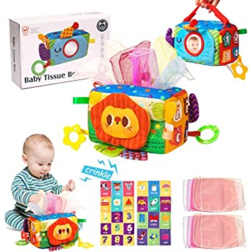 Baby Tissue Box Toy for Babies 6-12 Month