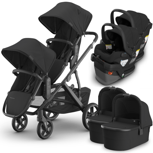 UPPAbaby Vista V3 Double Stroller for TWINS + 2 Bassinets + 2 Mesa/Ari