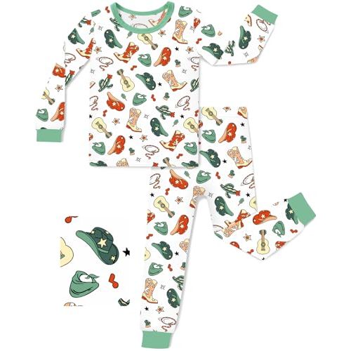 babee Reshinee Bamboo Viscose Toddler Pajamas Boys Girls Baby 12M-8Y Pjs Sets Kids Snug fit 2pcs Long-Sleeve Sleepwear