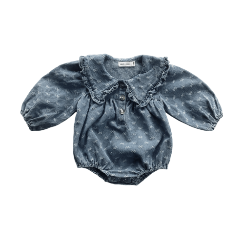 Bow Denim - Bubble Romper