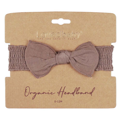 Organic Muslin Smocked Headband in Almond – L'ovedbaby