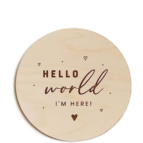 The Cotton & Canvas Co. Hello World Newborn Baby Announcement