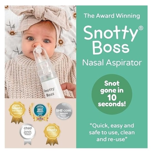 Snotty Boss Nasal Aspirator - The ultimate baby motorised washable snot sucker | Snotty Noses