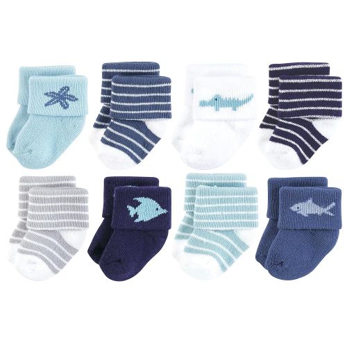 Hudson Baby Baby Girls' Cotton Rich Newborn and Terry Socks