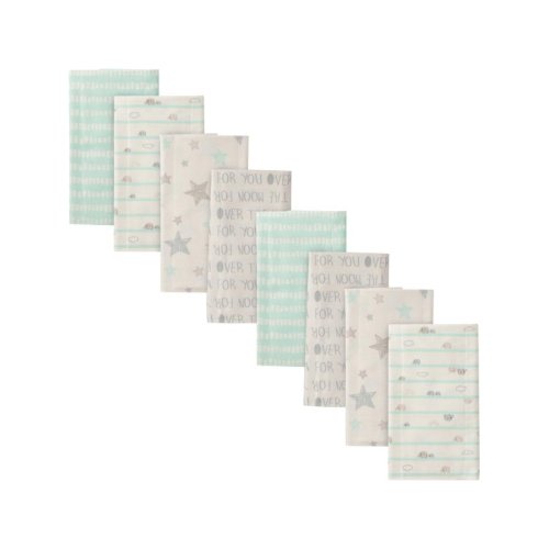 Gerber Baby Boy or Girl Gender Neutral Flannel Burp Cloths, 8-Pack