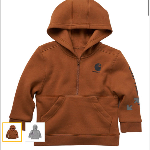 Boys' Long-Sleeve Half-Zip Sweatshirt (Infant/Toddler) | Exotic Orange | Carhartt