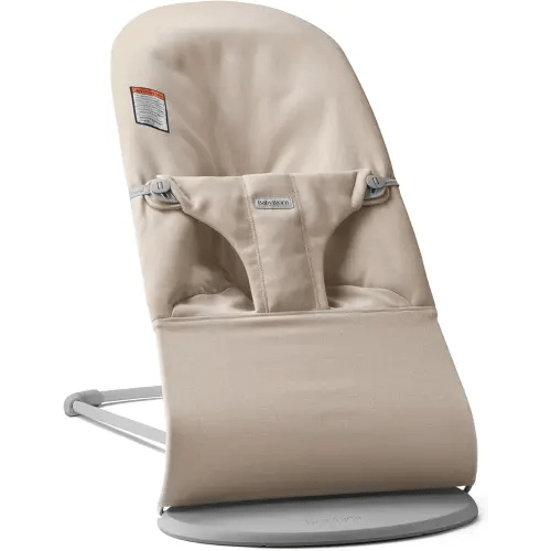 BabyBjörn Bouncer Bliss, Woven mélange, Light Beige | 2-in-1 Adjustable Baby Bouncer Seat and Toddler Chair, Newborn to Toddler (8-29 lbs), 4 Positions, Lightweight & Portable