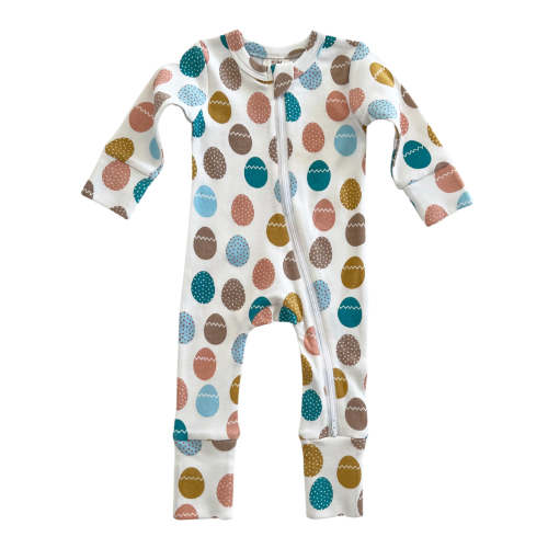 Easter Egg Hunt / Organic 2-Way Zip Romper