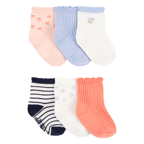 Baby 6-Pack Floral Ruffle Booties - Carter's | Carter's