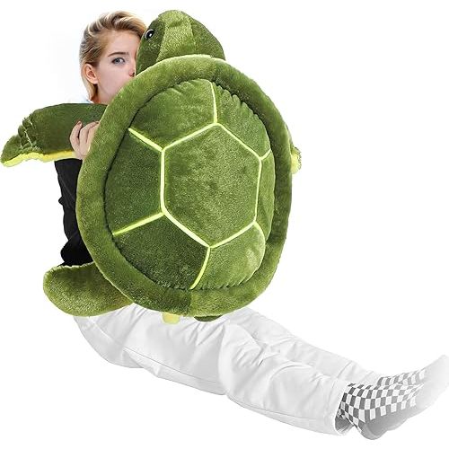 Civaner Turtle Stuffed Animals Sea Turtle Plush, Valentines Day Gifts for Kids, Plush Pillow Toys, Tortoise Toys Doll for Birthday(33 Inches)