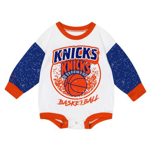 Infant Mitchell & Ness Knicks Poster Long Sleeve Creeper