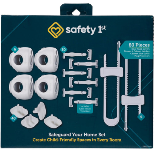 Safety 1st Home Safeguarding and Childproofing Set (80 Pcs), White