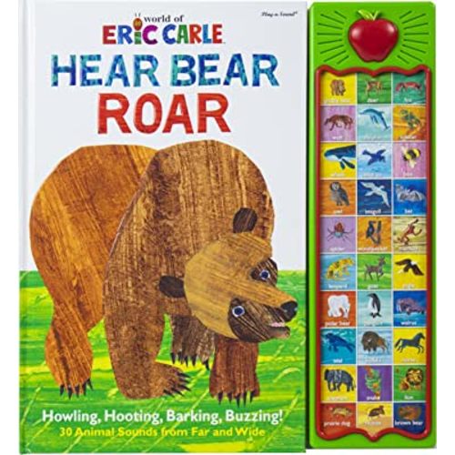 World of Eric Carle, Hear Bear Roar 30-Button Animal Sound Book - Great for First Words - PI Kids