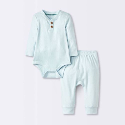 Baby Boys' 2pc Pointelle Set - Cloud Island™ Blue 3-6M