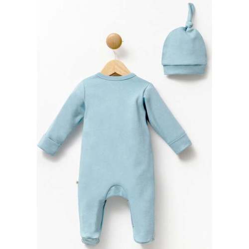 Zebra Graphic Babygrow & Hat, Blue - Moi Noi | Maisonette