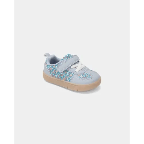 Baby Girl Every Step® First Walker Floral Casual Shoes - Blue | Carter's