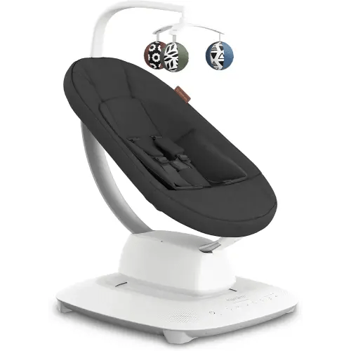 UPPAbaby Mamaroo Smart Swing – Customizable Soothing Modes with MotionSync Technology – Infant Recline + Bluetooth Enabled – Included Newborn Insert – Jake (Charcoal Mélange)