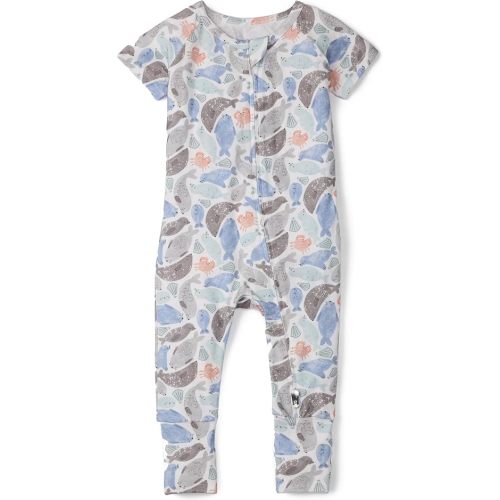 Loulou Lollipop Tencel Lyocell Short Sleeve Zipped Romper