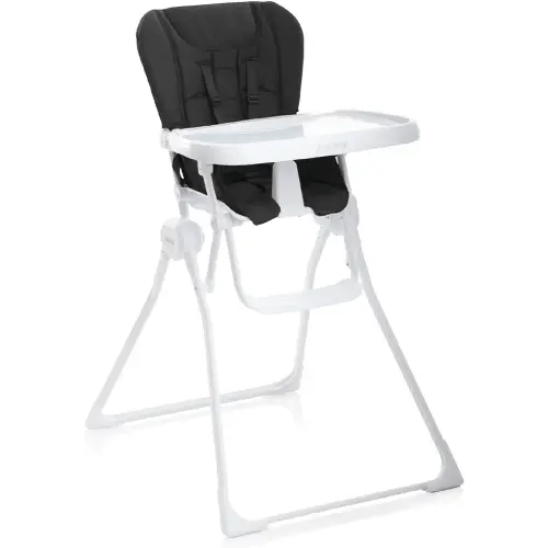 Joovy Nook High Chair Featuring Four-Position Adjustable Swing Open Tray, and Removable, Dishwasher-Safe Tray Insert for Easy Cleaning - Folds Down Flat for Easy Storage (Black)