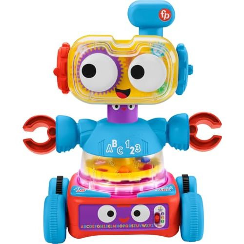 Fisher-Price Baby Toddler & Preschool Toy, 4-in-1 Learning Bot with Music Lights & Smart Stages Content for Kids Ages 6+ Months