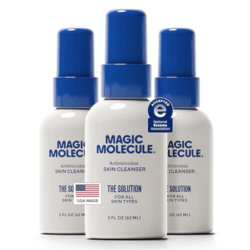 Magic Molecule Skin Cleanser for All Types, Hypochlorous Acid Spray Helps Heal Acne Prone, Eczema, Itchy Rashes and 50 Other Skin Ailments, 2 oz Spray (Pack of 3)