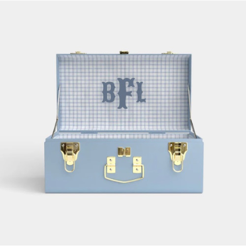 Mini Classic Trunk - Light Blue - Picnic in Blue / Embroidery
