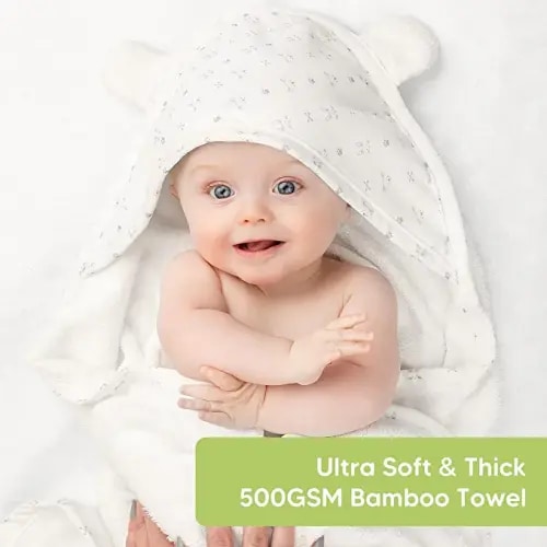 KeaBabies Baby Hooded Towel – Bamboo Baby Towel Organic Bamboo Towel - Infant Towels - Large Bamboo Hooded Towel - Baby Bath Towel with Hood for Girls, Babies, Newborn Boys, Toddler (KeaStory)