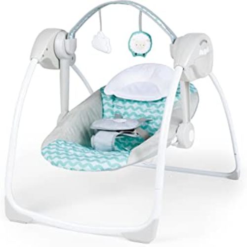 Ingenuity: ity by Ingenuity Swingity Swing Easy-Fold Portable Baby Swing, 0-9 Months Up to 20 lbs (Goji)