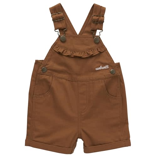 Carhartt Kid's CM9748 Canvas Ruffle Front Shortall - Girls