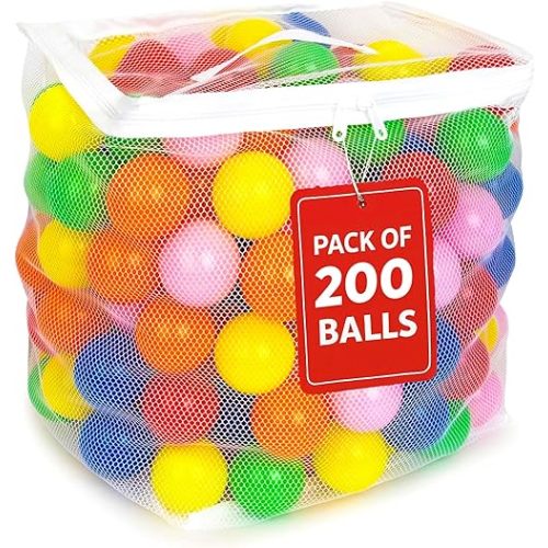 Play Balls for Ball Pit, Plastic Crush Proof, Phthalate & BPA Free, Assorted Colors.