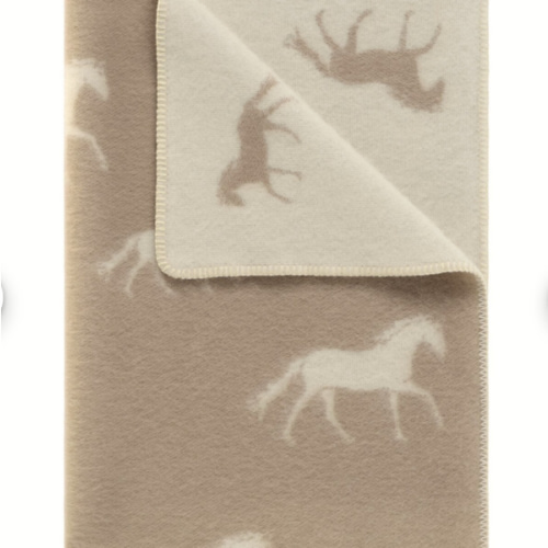 Horses Small Wool Blanket | J.J.Textile | Wolf & Badger