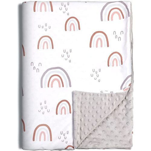 Soarwg Kids Baby Blankets Unisex Newborn Thick, Super Soft Comfy Rainbow Blankets, for Toddler Baby Nursery Bed Blanket Stroller Crib Shower Gifts 30 x 40 Inch - 30*40 Inch