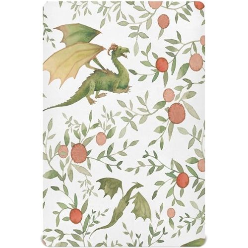 Baby Dragon Crib Sheets for Boys Girls Soft Breathable Unisex Jersey Fitted Crib Sheets Baby Sheets for Standard Crib and Toddler Mattress, 27 x 39 inch