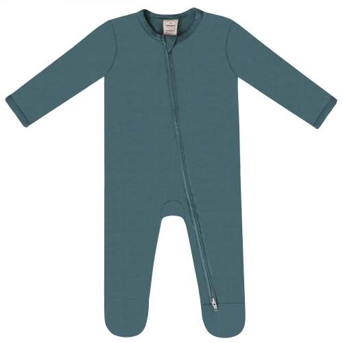 Zippered Footie in Blue Spruce