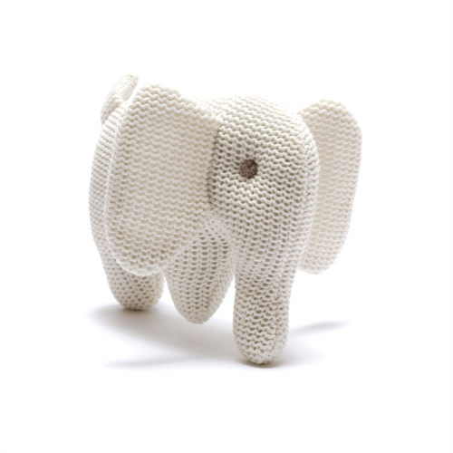 Organic Hand Knit Elephant Rattle