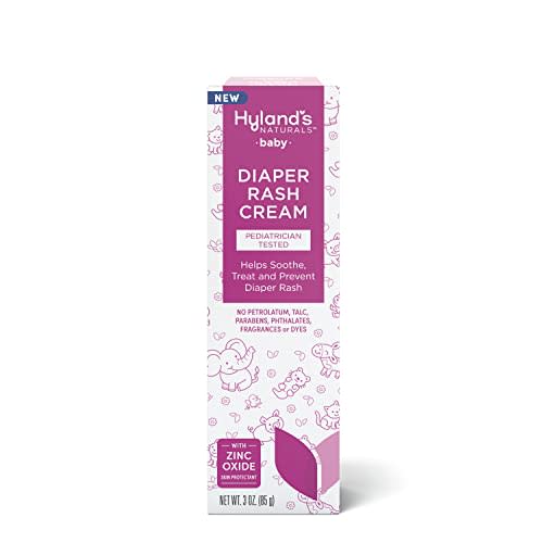 Hyland's Diaper Rash Cream for Baby, Soothe, Treat & Prevent Diaper Rash, With Zinc Oxide, Organic Calendula, Aloe Vera, & Chamomile, Safe & Gentle, Pediatrician Tested, 3 Oz.