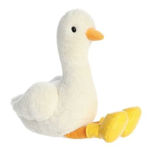 Aurora Large Gavin The Goose Spring Vibrant Stuffed Animal White 16"