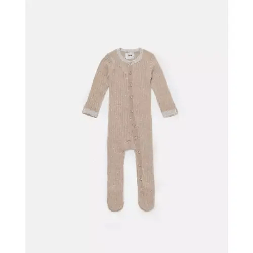 Brands We Love Long Sleeve Jumpsuit Footie - Hug Me - Oat by Janie and Jack