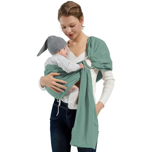 Baby Ring Sling Baby Carrier Newborn to Toddler, Ring Baby Carrier Sling, Toddler Carrier Toddler Sling, Baby Wraps Carriers, Baby Sling Carriers, Green