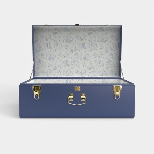 Grand Classic Trunk - Navy - Hide and Seek Cream / Embroidery