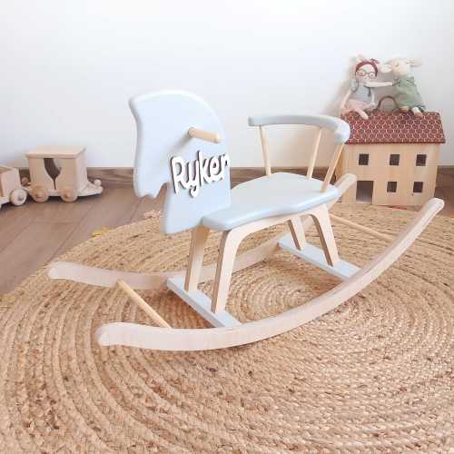 Personalized Rocking Horse, Wooden Rocking Horse Toy, Classic Rocking Horse for Kids, Custom Baby Christmas Gift