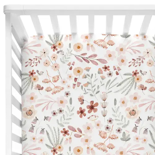 Wren's Wildflower Crib Sheet