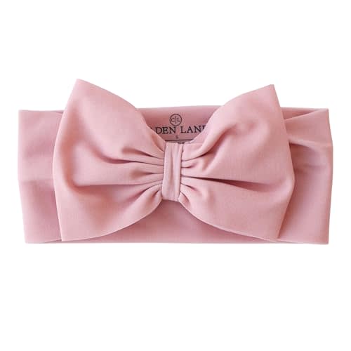 Caden Lane Swim Bow, UPF 50+ Sun Protection, Quick-Drying and Chlorine Resistant Nylon-Spandex Headband, Soft, Stretchy & Stylish Accessory for Baby, Infant, Toddler, Ocean Coral, X-Small
