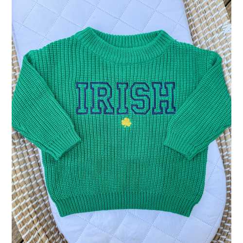 Baby/Toddler Notre Dame Embroidered Knit Sweater