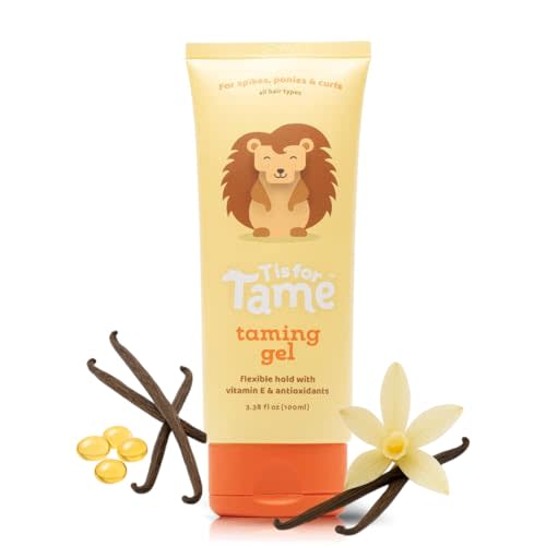 T is for Tame Taming Gel - Boys & Girls Baby Hair Styling Gel for Frizz Control, Flyaways - Natural Toddler, Kids Hair Tamer, Flexible Hold, 3.38fl oz, 1 Pack