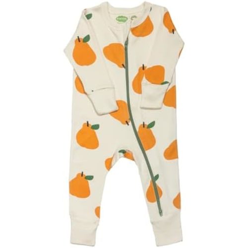 PARADE Organic Signature Print '2-Way' Zip Romper - Long Sleeve