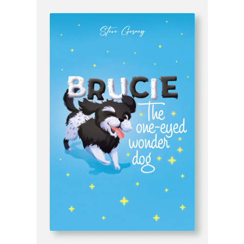 Brucie the One-Eyed Wonder Dog book (autographed hardcover)