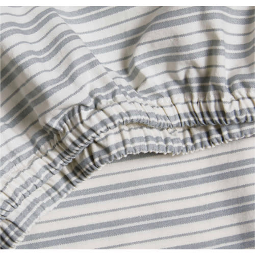 Frenchie Cloudy Blue 100% Organic Cotton Baby Crib Fitted Sheet by Leanne Ford
